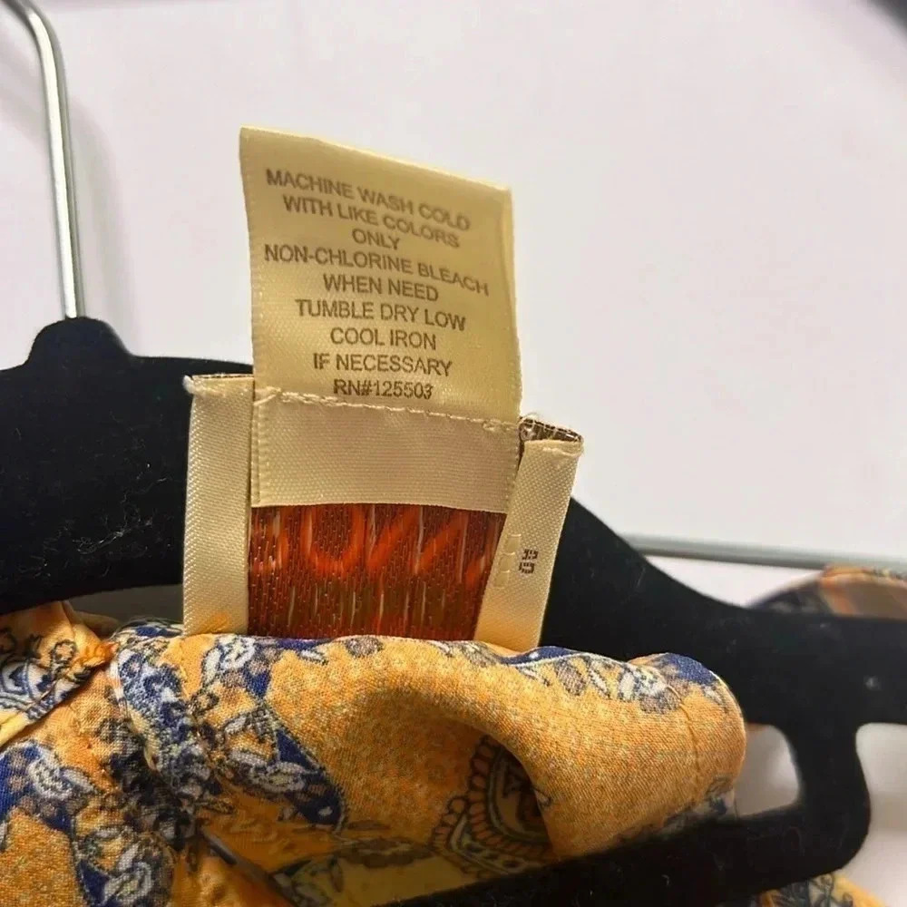 Torn by Ronny Kobo scarf Celina Long Dress Peach size small - Picture 7 of 8